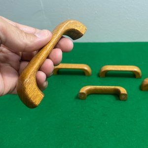 Wooden Drawer Cabinet Handle knob, Handle Knob Without Screws Set of 5, Wood Dra